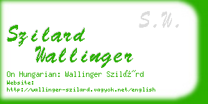 szilard wallinger business card